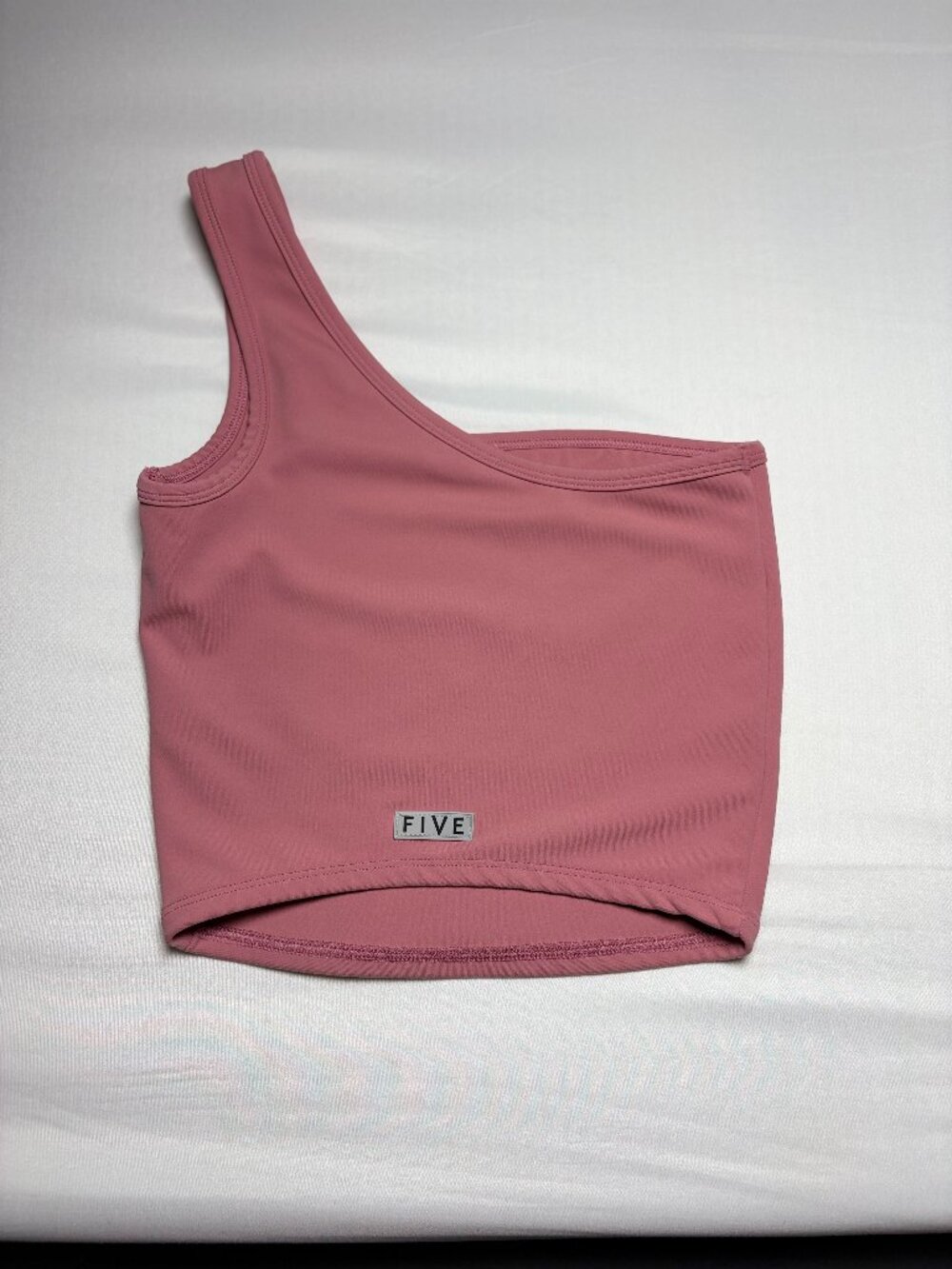 Five Dancewear One Shoulder Crop Top Dusty Rose Pink Athletic Dance Size S